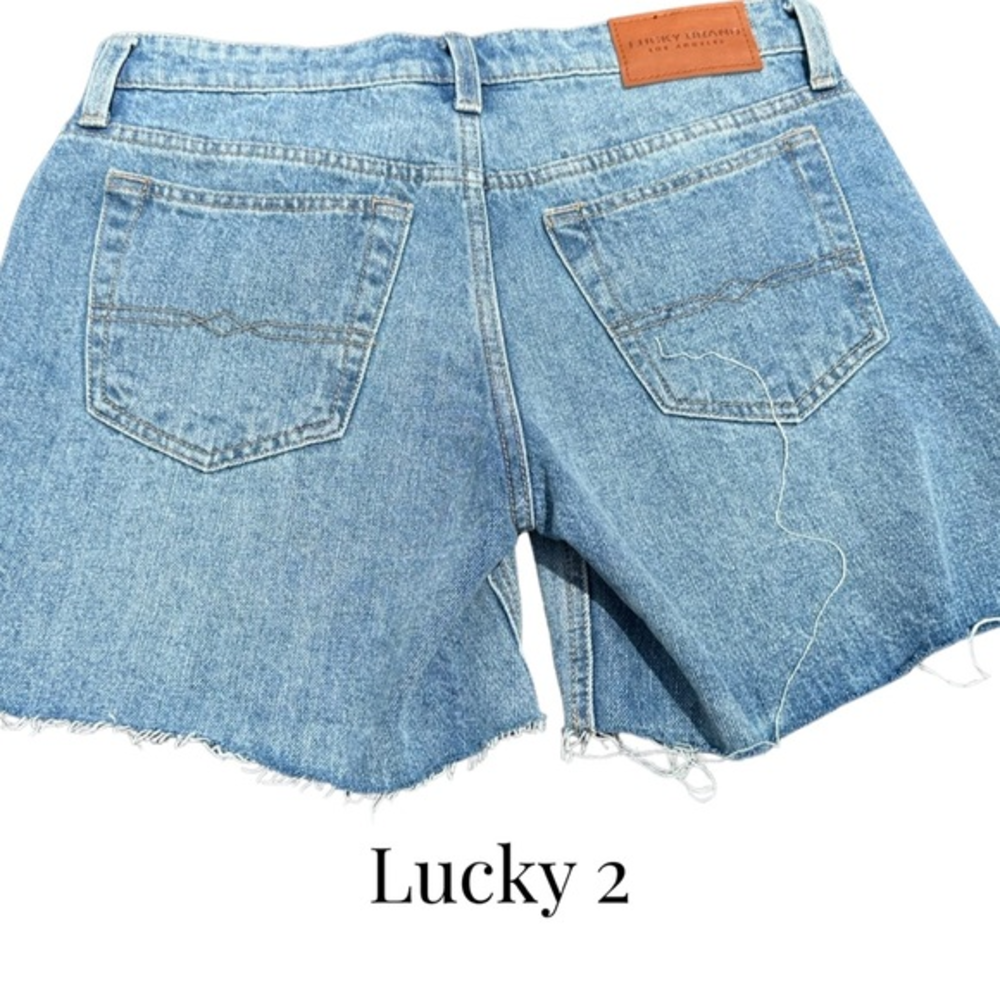 Womens Lucky Denim shorts - size 2 - button down - Picture 1 of 8